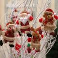 Diy Santa Claus Snowman Tree Pendant Doll Hang Decorations for Home