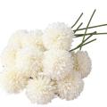 Artificial Flowers Chrysanthemum Ball Flowers Bouquet 10pcs (white)