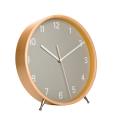 Wood Table Clock, with Quartz Movement Large Numerals for Bedroom