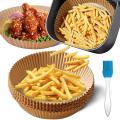 150 Pcs 6.3 In Air Fryer Disposable Paper Liner for Basket with Brush