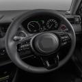 2pcs Car Glossy Black Steering Wheel Panel Cover Trim Decoration