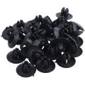 30x 8mm Auto Fender Clips Fit for Acura Honda Retainer Clips Black