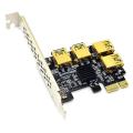 Pcie 1x to 4 Pci-express Adapter+ver016 Pro Riser Card