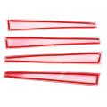 For Toyota Hilux 15-21 Inner Door Panel Trim Car Styling Red
