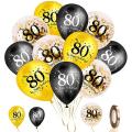 80th Birthday Balloons 30 Pcs,12 Inch, 80th Anniversary Party Decor