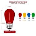 15 Pack 3v Led S14 Colored Replacement Light Bulbs Shatterproof D