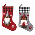 Christmas Stockings with 3d Santa Claus, 2 Pack for Family Decoration