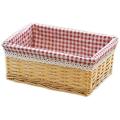Wicker Basket Gift Basket Handmade with Fabric Storage Basket 2