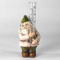 Resin Gnome Rain Gauges Outdoor Gnome Figurine Dwarf Sculptures