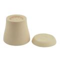 Plastic Plant Flower Pot with Tray Round Beige Upper Caliber 14cm