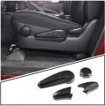 Abs Carbon Fiber Car Seat Adjustment Button Cover Trim Sticker