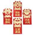 4 Pcs Chinese Red Envelopes, Year Of The Tiger Red Envelopes, D