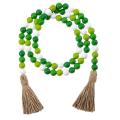 Farmhouse Rustic Natural Wood Beads for St. Patrick's Day Decoration