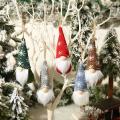 Mini Faceless Old Man Doll Christmas Tree Pendant for Home Party B