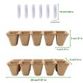 24 Pcs (288 Cells) Germination Seedling Trays Kit for Indoor Outdoor
