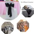 Table Runner for Wedding Baby Baptism Table Decor 10 Pack Black