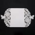 10pcs/set Carved Butterflies Invitation Card for Wedding: White