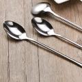 Long Handle Iced Tea Spoons Stainless Steel 2 Style, Set Of 10