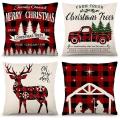 Christmas Pillow Covers for Decor Buffalo Check Throw Buffalo Plaid