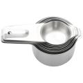 Measuring Cups Set Of 7 with 1/8 Cup Coffee Scoop,stainless Steel Cup