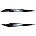 Headlight Eyebrow for Bmw X5 X6 F15 F16 2014-18 Gloss Black