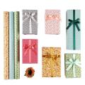 Included 6 Pcs Gift Wrap Papers,ribbon Present Gift Wrapping Paper