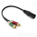 Audio Cable 2 Rca to Xlr Male /mother Double Lotus Turn Card Audio Cable