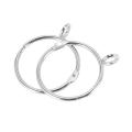 100pcs Silver Curtain Rings Metal with Eyelet for Hook Pins(1.5 Inch)