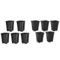 5pcs Black Square High Waist Mini Nursery Pot Plant Pot S