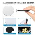 40pcs Sublimation Blanks Car Coasters,2.75 Inch/3mm Thicker Circular