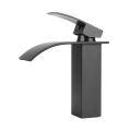 Black Basin Faucet Deck Mounted Single Lever Brass Bathroom Tap