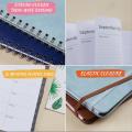 Weekly Plan Book Full English Schedule Book Pu Leather Notebook Green