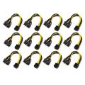 12-pack Pci-e 8pin to 2x 8 Pin (6+2)power Splitter Cable for Pcie Pci