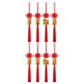 8 Pieces Chinese Knot Golden Chinese Year Of Tige Feng Shui Decor