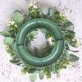 12inch Wreath for Front Door Wall Artificial Eucalyptus Green Leaves