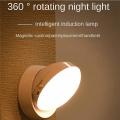 360 Degree Rotating Led Night Light, with Magnetic Base(white Light)