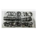 80pcs Boxed 304 Stainless Steel Single Ear Hoop Hose Clamp