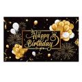 1set Black &gold Birthday Party Decor Balloon Arch Garland Kit Banner
