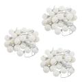 24pcs Plain Glitter Xmas Ornament Ball Decoration White