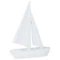 Creative Ins Light Luxury Sailing Resin Decorations, White