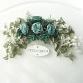 Artificial Rose Flower Swag with Welcome Sign Faux Flower Branches A