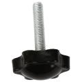 2 Pcs M6 X 30mm Male Thread 32mm Star Head Clamping Knob Black