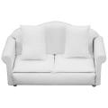 1:12 Dollhouse Mini Sofa Armchair Furniture White Wooden Double Seat
