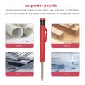 2 Pieces Carpenter Pencil with 18 Refill, for Woodworking Architect