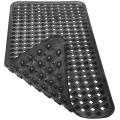 Bath Mat 88x40cm with Suction Cups and Non-slip Structure Black