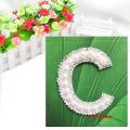Patch A-z for Clothing White Pearl Applique Diy Name for Bags/shoes