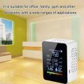 5 In 1 Air Quality Monitor Co2 Meter Digital Temperature White
