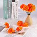 Marigold 100pcs Artificial Flowers Heads for Garlands Crafts Orange