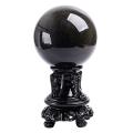Natural Obsidian Crystal Ball Home Decoration Ball Diviner 7cm