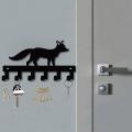 Keychain Fox Animal Hanger with 6 Hooks for Kitchen, Living Room